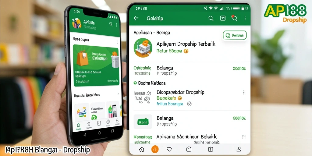 Tampilan antarmuka utama aplikasi API88 untuk dropship.