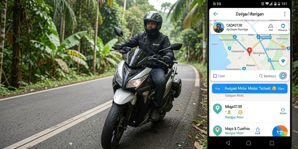 Screenshot antarmuka aplikasi CADAS138 yang menunjukkan navigasi motor.