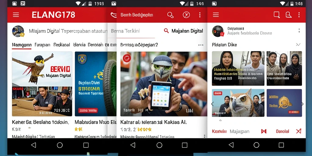 Tampilan antarmuka aplikasi ELANG178 yang menarik dan informatif.