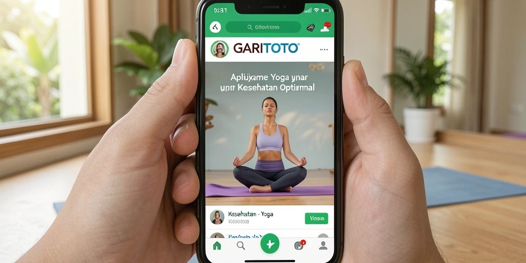 Tampilan antarmuka aplikasi GARITOTO yang nyaman untuk latihan yoga.