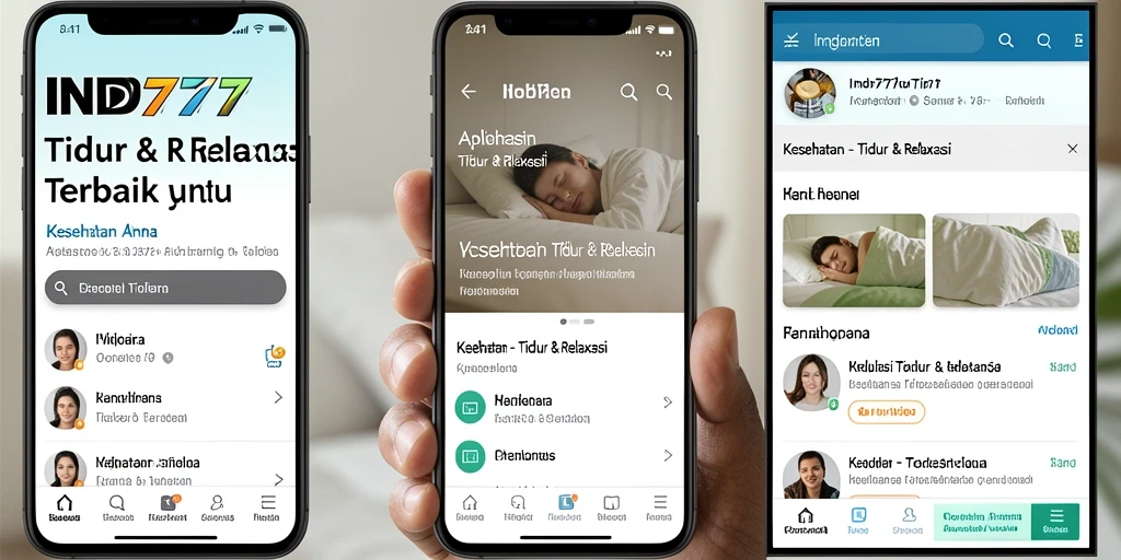 Tampilan antarmuka aplikasi IND777 yang menenangkan dan fungsional.