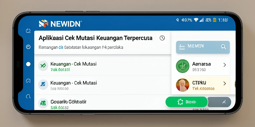 Antarmuka aplikasi Cek Mutasi NEWIDN yang user-friendly dan informatif.
