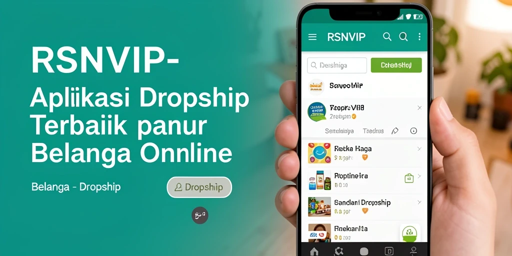 Screenshot antarmuka RSNVIP dengan fitur Dropship yang menarik.